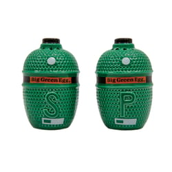 Big Green Egg Green Ceramic Salt and Pepper Shakers