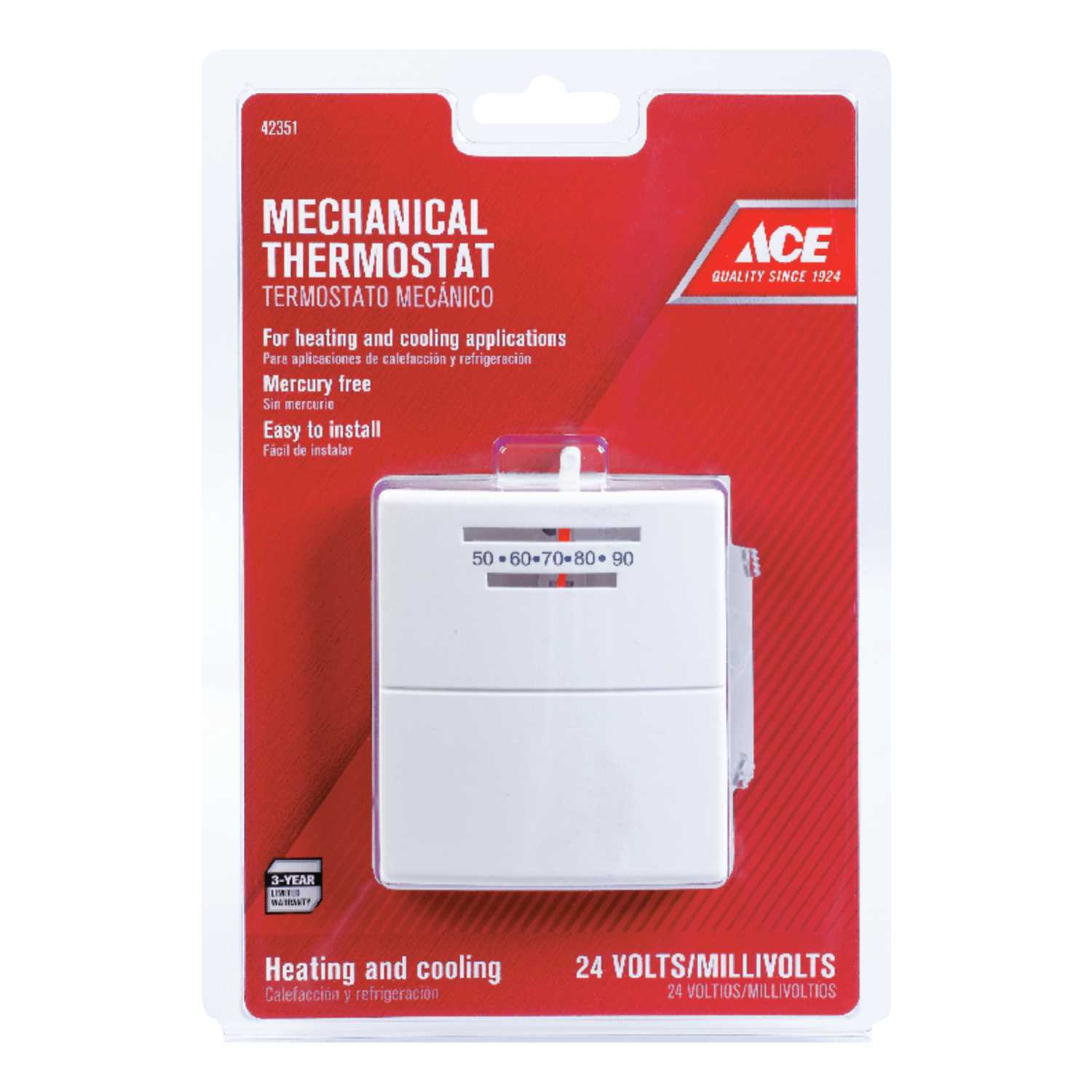 Ace Heating and Cooling Lever Mechanical Thermostat Ace Hardware