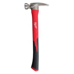 Milwaukee 21 oz Milled Face Claw Hammer 14 in. Fiberglass/Poly Handle
