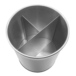 OGGI 7.68 in. H X 6.89 in. W X 6.89 in. D Silver Utensil Holder