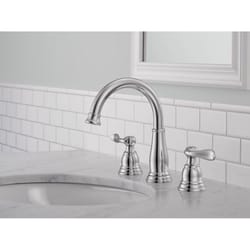 Delta Windemere Chrome Traditional Widespread Bathroom Sink Faucet 8 in.