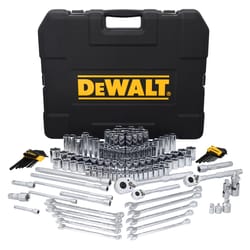 DeWalt ToughSeries 1/4 & 3/8 & 1/2 in. drive Metric/SAE Mechanic's Tool Set 185 pc