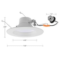 Globe Electric Duo Bright Energy Star White 5-6 in. W Plastic LED Retrofit Kit 60 W