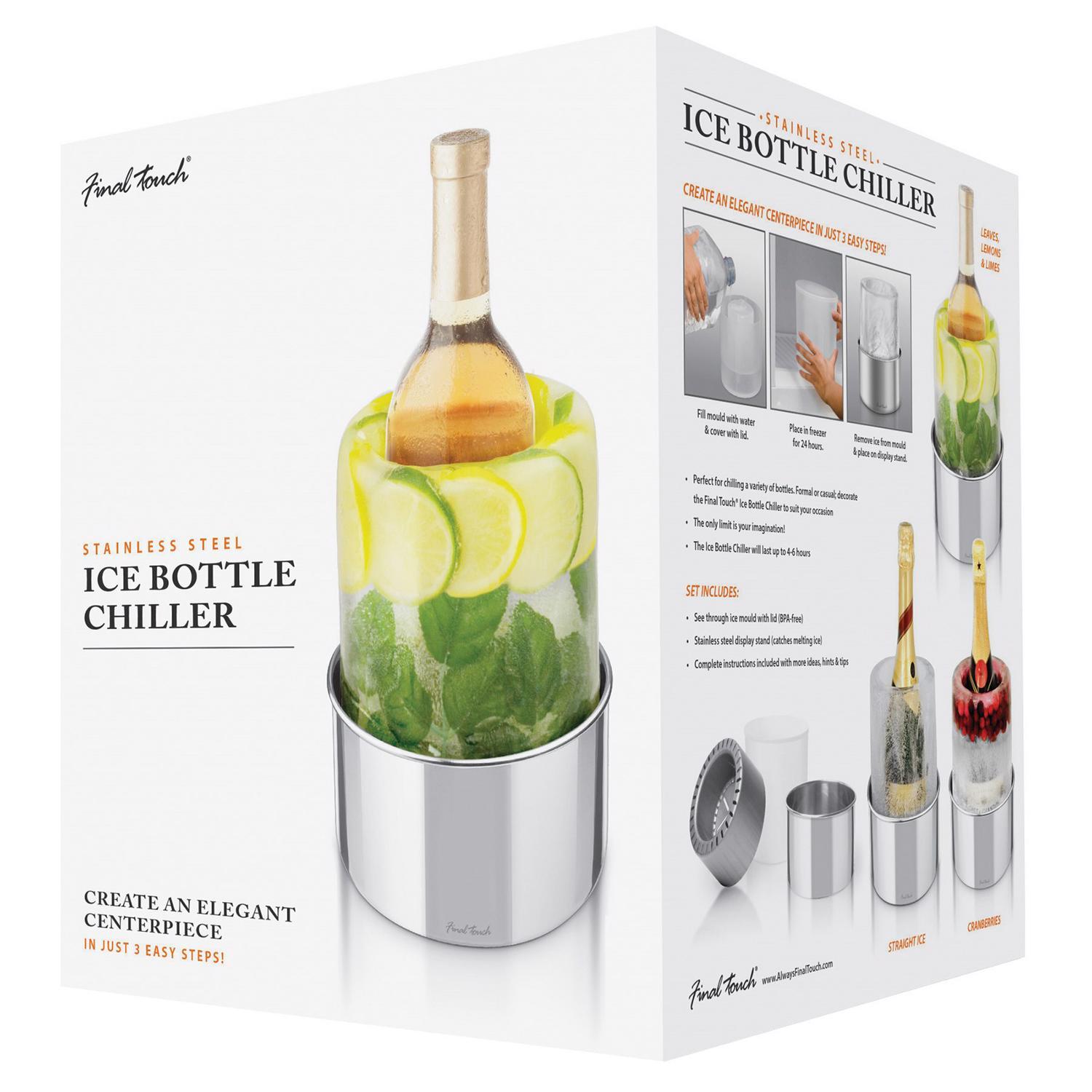 Final Touch Silver Stainless Steel Wine Chiller Sansujyuku sansujyuku.com