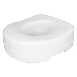 Carex Health Brands White Elevated Toilet Seat Plastic 4.25 in. H X 14.5 in. L