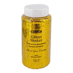 Bazic Products Metallic Gold Glitter Shaker Exterior and Interior 16 oz