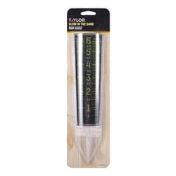 Taylor ClearVu Glow in the Dark Rain Gauge/Sprinkler Ground 1.18 in. W X 2.76 in. L