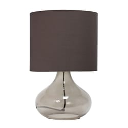 Simple Designs 13.5 in. Gray Table Lamp