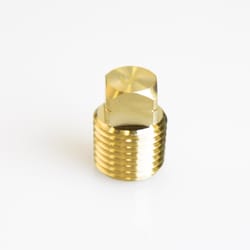 ATC 1/4 in. MPT Brass Square Head Cored Plug