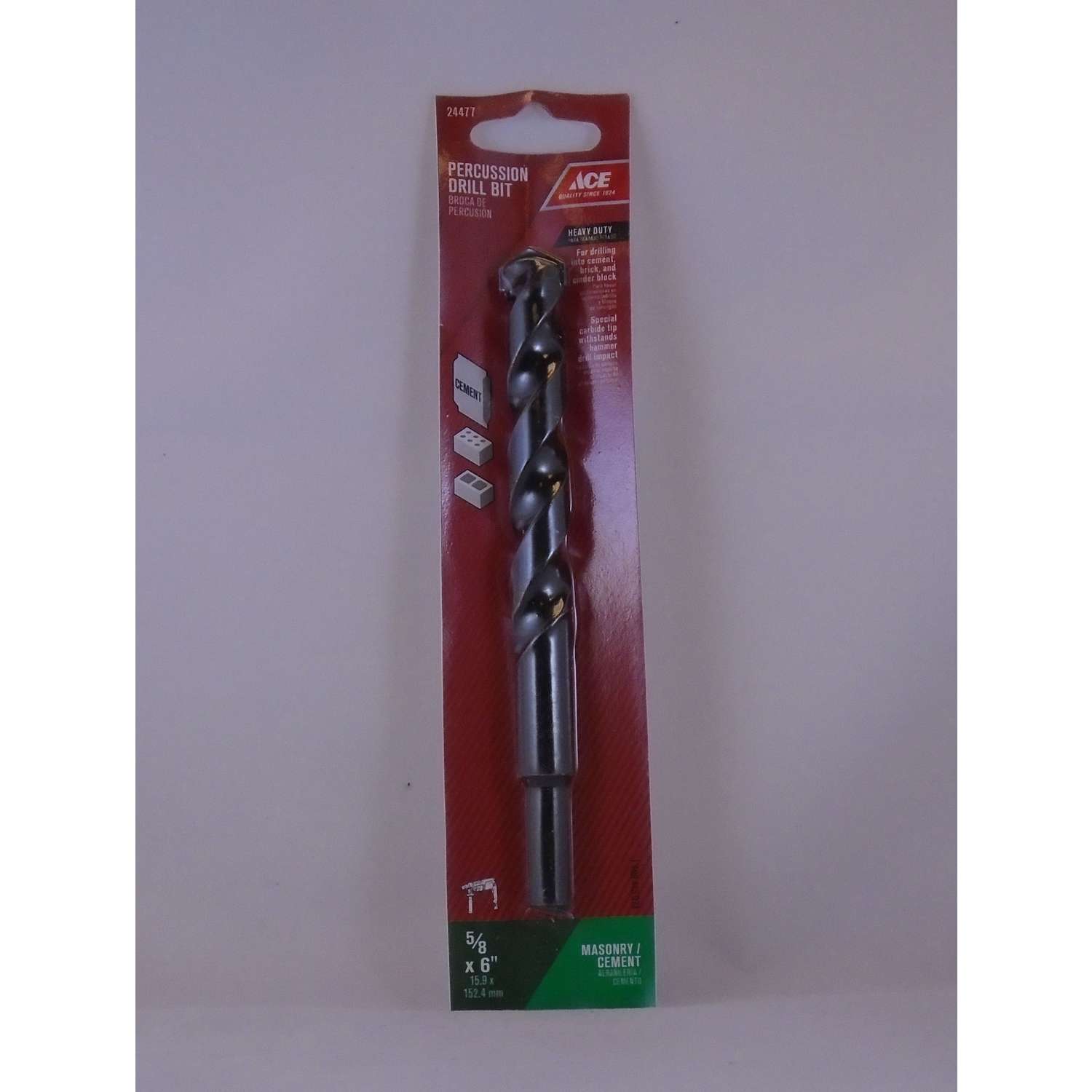 Ace 5/8 in. x 6 in. L Steel Percussion Drill Bit 1 pc. Ace Hardware