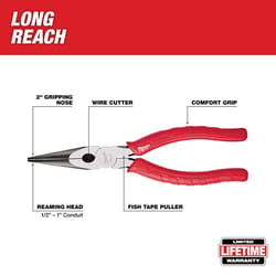 Milwaukee 8 in. Forged Alloy Steel Long Nose Pliers