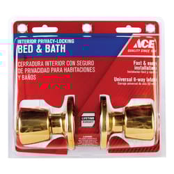 Ace Tulip Polished Brass Entry Lever and Deadbolt Set ANSI/BHMA Grade 3 1-3/4 in. Ace Tulip Polished Brass Entry Lever and Deadbolt Set ANSI/BHMA Grade 3 1-3/4 in.