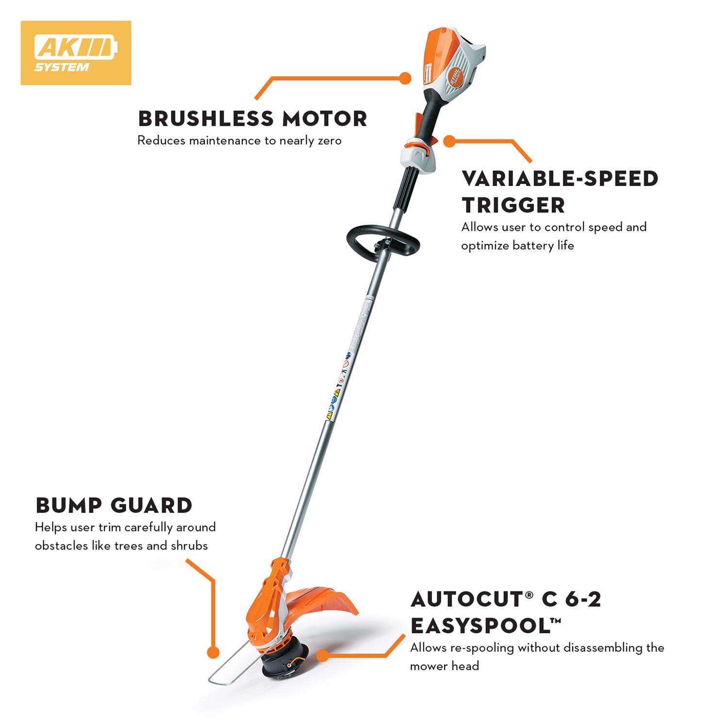 STIHL FSA 60 R 13.8 in. 36 V Battery Trimmer Kit (Battery