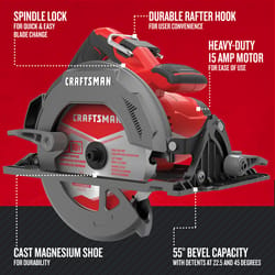 Craftsman 15 amps 7-1/4 in. Corded Circular Saw