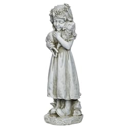 Roman Gray Polyresin 17.9 in. H Outdoor Decoration