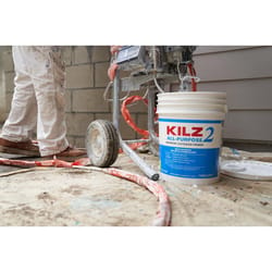 KILZ White Flat Water-Based Acrylic Stain Blocking Primer 5 gal