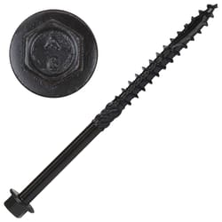 Screw Products YUKON #16 in. X 4 in. L Hex Black Steel Lag Screw 50 pk