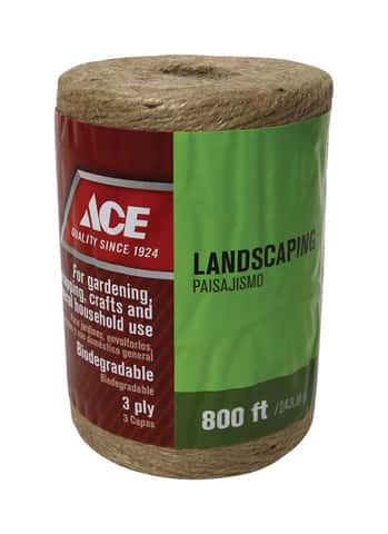Ace 800 ft. L Natural Braided Jute Twine Ace 800 ft. L Natural Braided Jute Twine
