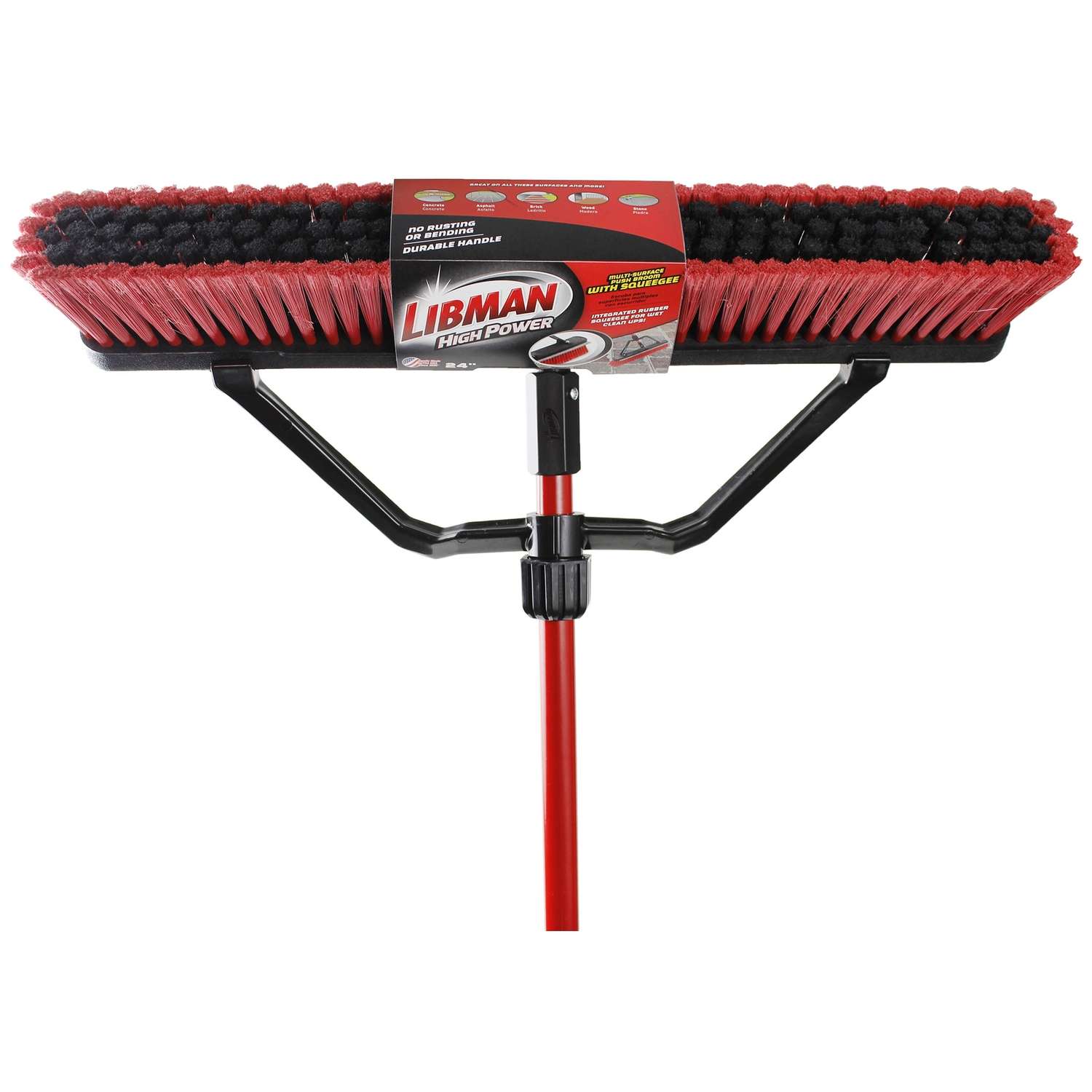 Libman High Power Plastic 24 in. Push Broom with Squeegee Ace Hardware