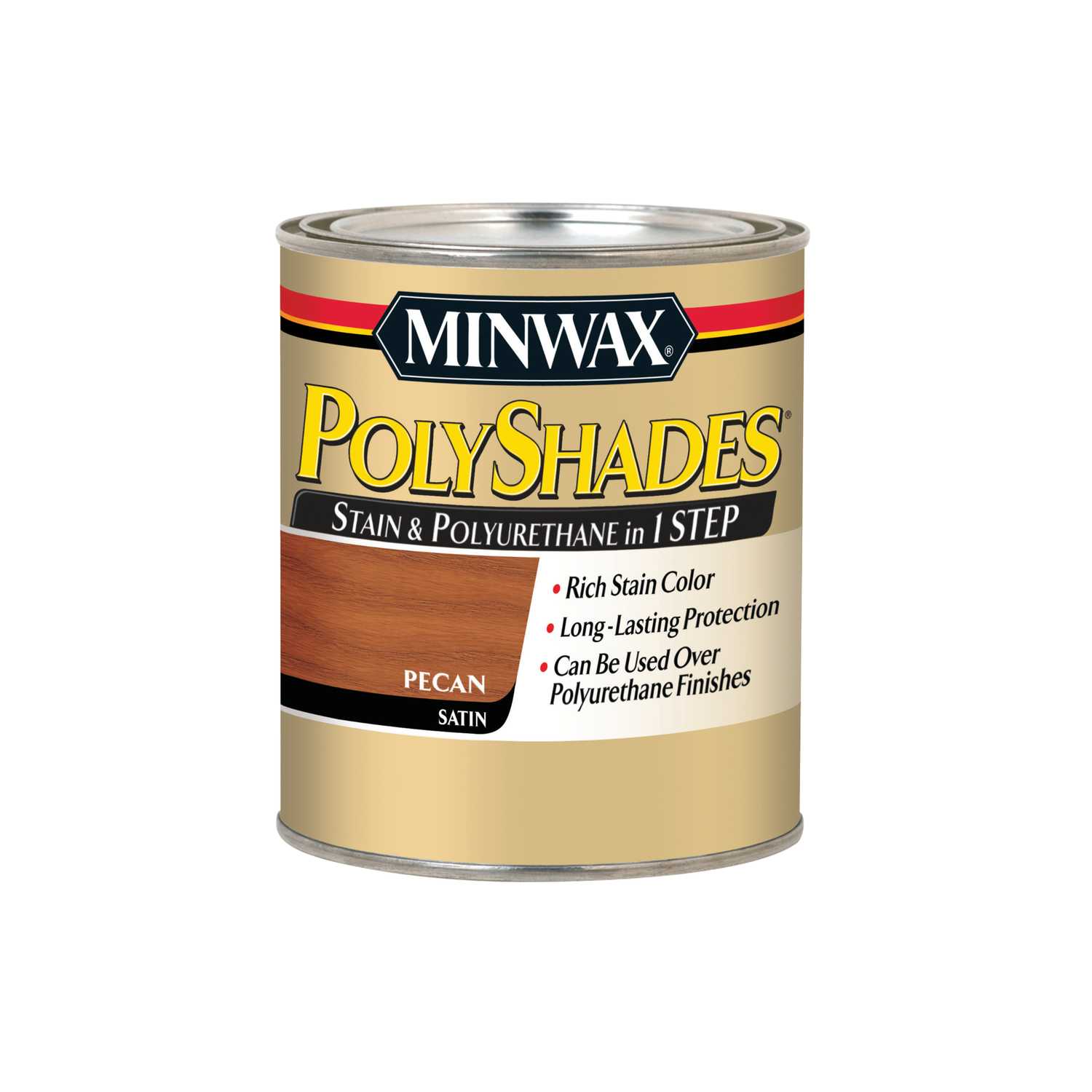 Minwax PolyShades Semi-Transparent Satin Pecan Oil-Based Stain 1 qt. - Ace Hardware