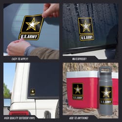 Decalcomania U.S. Army Car Sticker Vinyl 1 pk