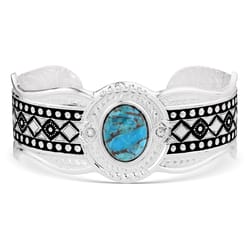 Montana Silversmiths Women's Phases Of The World Cuff Silver/Turquoise Bracelet