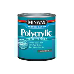 Minwax  Satin  Clear  Polycrylic  1 qt. 