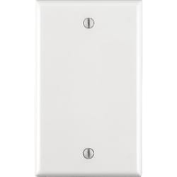 Leviton White 1 gang Thermoset Plastic Blank Wall Plate 1 pk