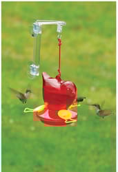 Songbird Essentials Hummingbird 12 oz Plastic Window Nectar Bird Feeder 3 ports