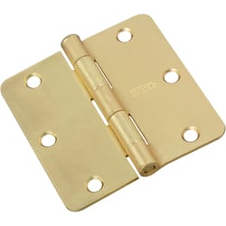 National Hardware 3-1/2 in. L Satin Brass Door Hinge 1 pk