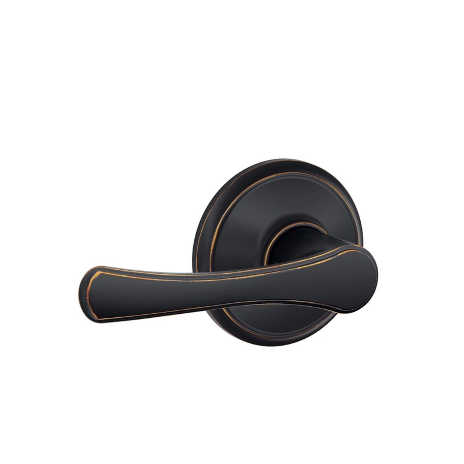 Schlage Avila Aged Bronze Privacy Lever Right or Left Handed