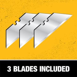 DeWalt 8-3/4 in. Folding Utility Knife Black/Yellow 1 pk