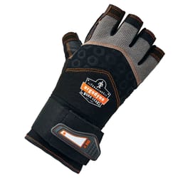 Ergodyne ProFlex Unisex Indoor/Outdoor Half Finger Glove Black XXL 1 pair