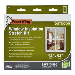 Frost King Clear Stretch Outdoor Window Film Insulator Kit 42 in. W X 62 in. L
