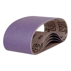 3M 24 inch in. L X 4 in. W Ceramic Sanding Belt 100 Grit Medium 5 pc