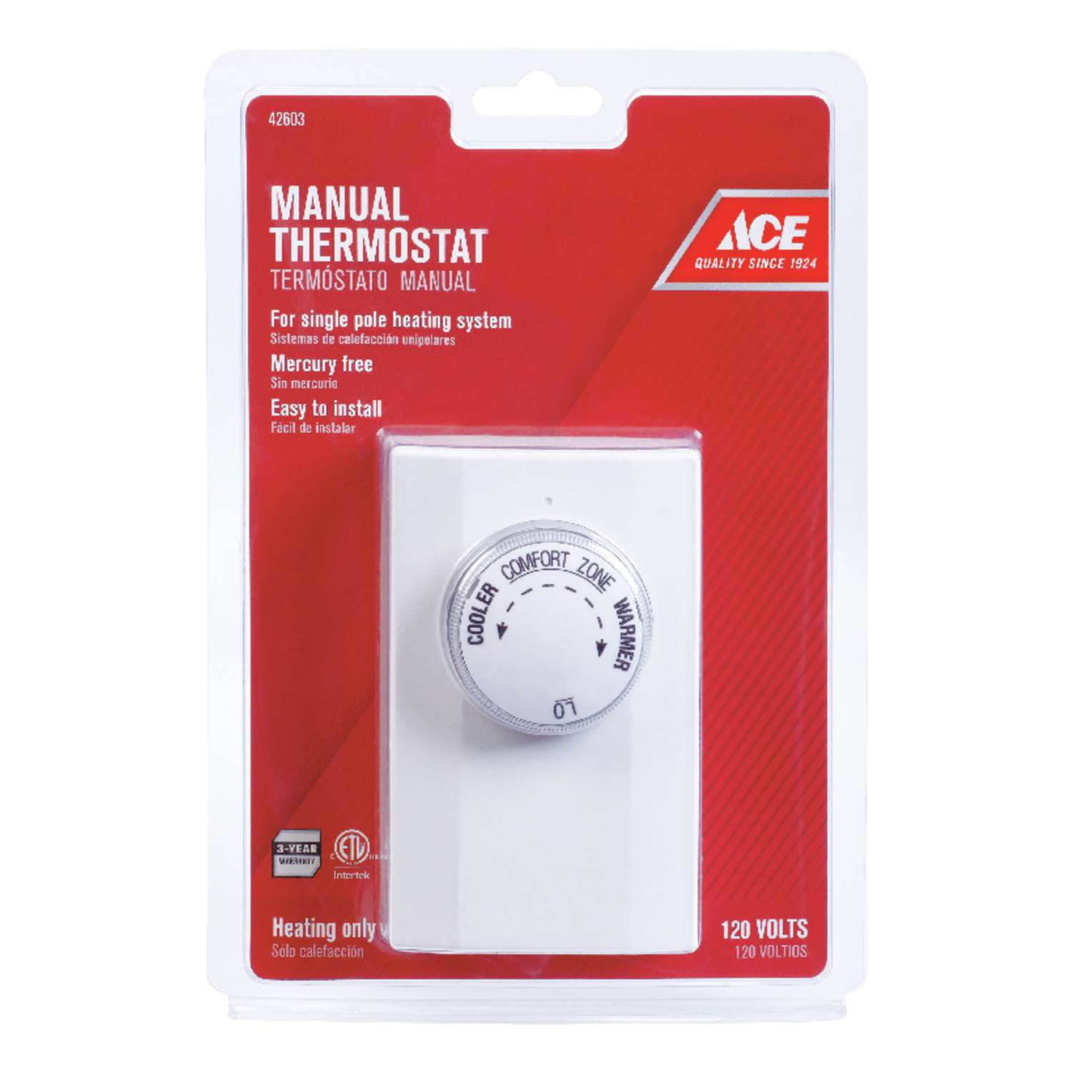 Ace Heating Dial Mechanical Thermostat - Ace Hardware