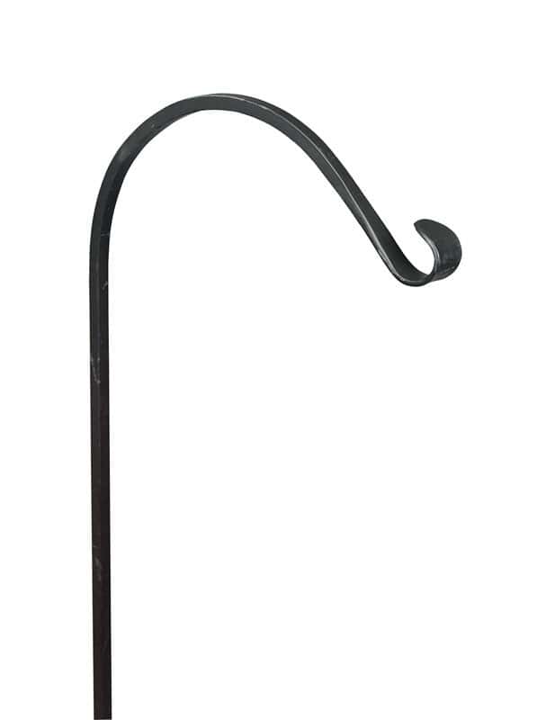 Panacea Black Steel 64 in. H Single Crook Plant Hook Panacea Black Steel 64 in. H Single Crook Plant Hook