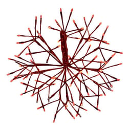 Celebrations Platinum LED Red Shimmer Sphere 16 in. Hanging Decor