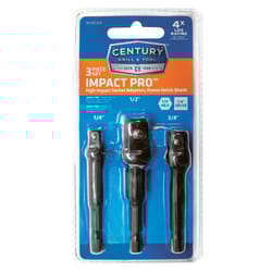 Century Drill & Tool Assorted Socket Adapter S2 Tool Steel 3 pc