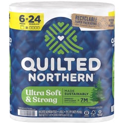 Quilted Northern Ultra Soft & Strong Toilet Paper 6 Rolls 328 sheet 207.73 sq ft