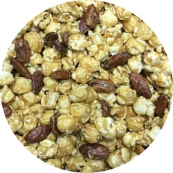 Devon's Mackinac Island Fudge Co. Almond and Pecan Caramel Popcorn 10 oz Bagged