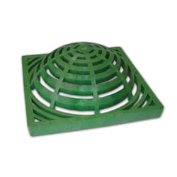 USA Made 6 inch Outdoor Atrium Flat Drain Grate Cover, Green, Black, Tan Black