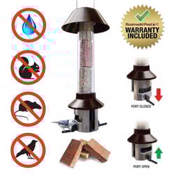 Roamwild PestOff Wild Bird 4 lb. cap. Metal Bird Feeder 2 ports