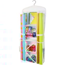 Jokari Clear/White Gift Wrap/Bag Organizer 36.5 in. H X 16 in. W X 4 in. D