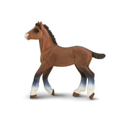 Safari Ltd. Winner's Circle Horses Clydesdale Foal Toy Brown/White