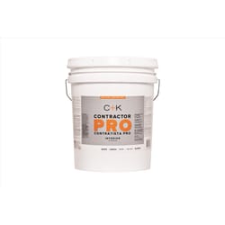 C+K Contractor Pro Semi-Gloss White Water-Based Paint Interior 5 gal