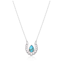 Montana Silversmiths Women's Crystal Trot Turquoise Silver/Turquoise Necklace