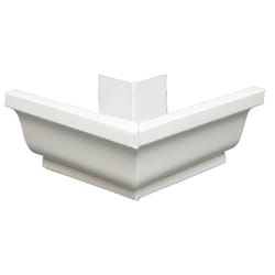 Amerimax 5 in. W X 7.25 in. L White Aluminum K Outside Miter