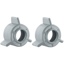 PlumbCraft Faucet Locknut Universal Gray 2 pc