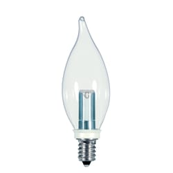 Satco CA9 E12 (Candelabra) LED Bulb Warm White 15 Watt Equivalence 1 pk